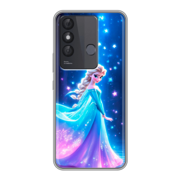 Силиконовый чехол на Itel Vision 3 Plus с принтом Холодное сердце Frozen Силиконовый чехол на Itel Vision 3 Plus с принтом Холодное сердце Frozen