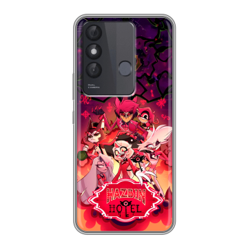 Силиконовый чехол на Itel Vision 3 Plus с принтом Hazbin Hotel Отель Хазбин Силиконовый чехол на Itel Vision 3 Plus с принтом Hazbin Hotel Отель Хазбин