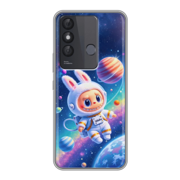 Силиконовый чехол на Itel Vision 3 Plus с принтом Labubu Лабубу