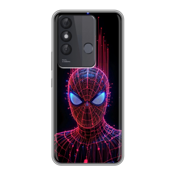 Силиконовый чехол на Itel Vision 3 Plus с принтом Spiderman Человек паук