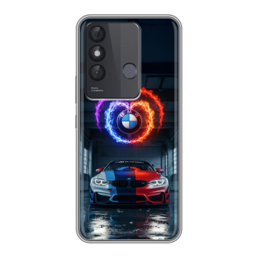 Силиконовый чехол на Itel Vision 3 Plus с принтом BMW БМВ