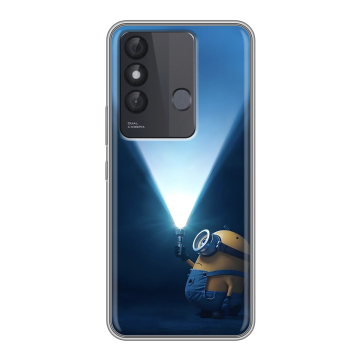 Силиконовый чехол на Itel Vision 3 Plus с принтом Миньоны Силиконовый чехол на Itel Vision 3 Plus с принтом Миньоны