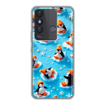 Силиконовый чехол на Itel Vision 3 Plus с принтом Новый год