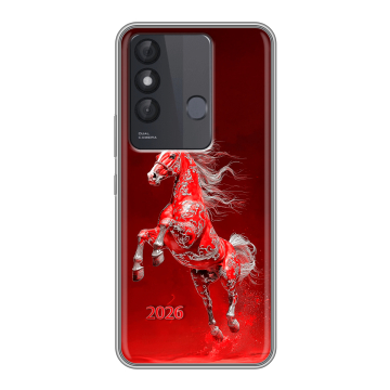Силиконовый чехол на Itel Vision 3 Plus с принтом Новый год