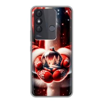 Силиконовый чехол на Itel Vision 3 Plus с принтом Новый год