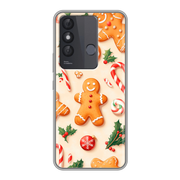 Силиконовый чехол на Itel Vision 3 Plus с принтом Новый год