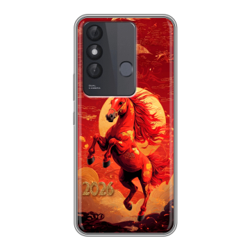 Силиконовый чехол на Itel Vision 3 Plus с принтом Новый год