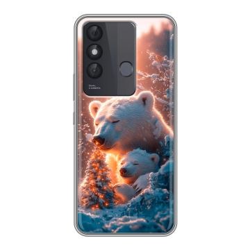 Силиконовый чехол на Itel Vision 3 Plus с принтом Новый год