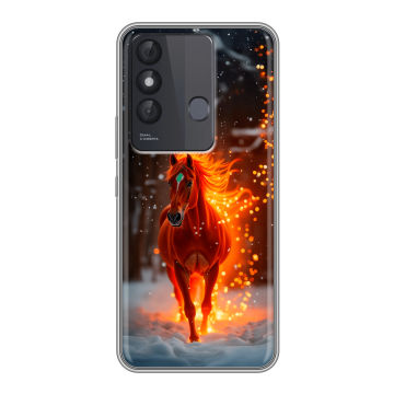 Силиконовый чехол на Itel Vision 3 Plus с принтом Новый год