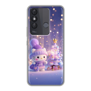 Силиконовый чехол на Itel Vision 3 Plus с принтом Новый год