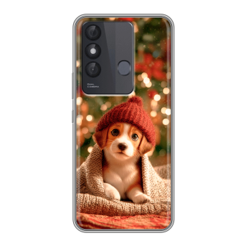 Силиконовый чехол на Itel Vision 3 Plus с принтом Новый год