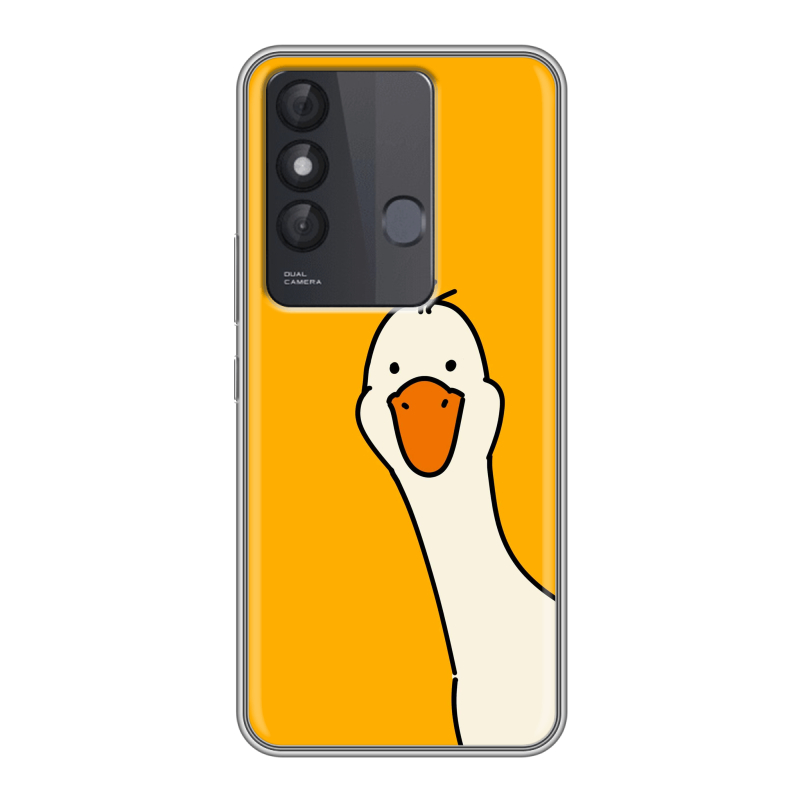 Силиконовый чехол на Itel Vision 3 Plus с принтом Утка Силиконовый чехол на Itel Vision 3 Plus с принтом Утка