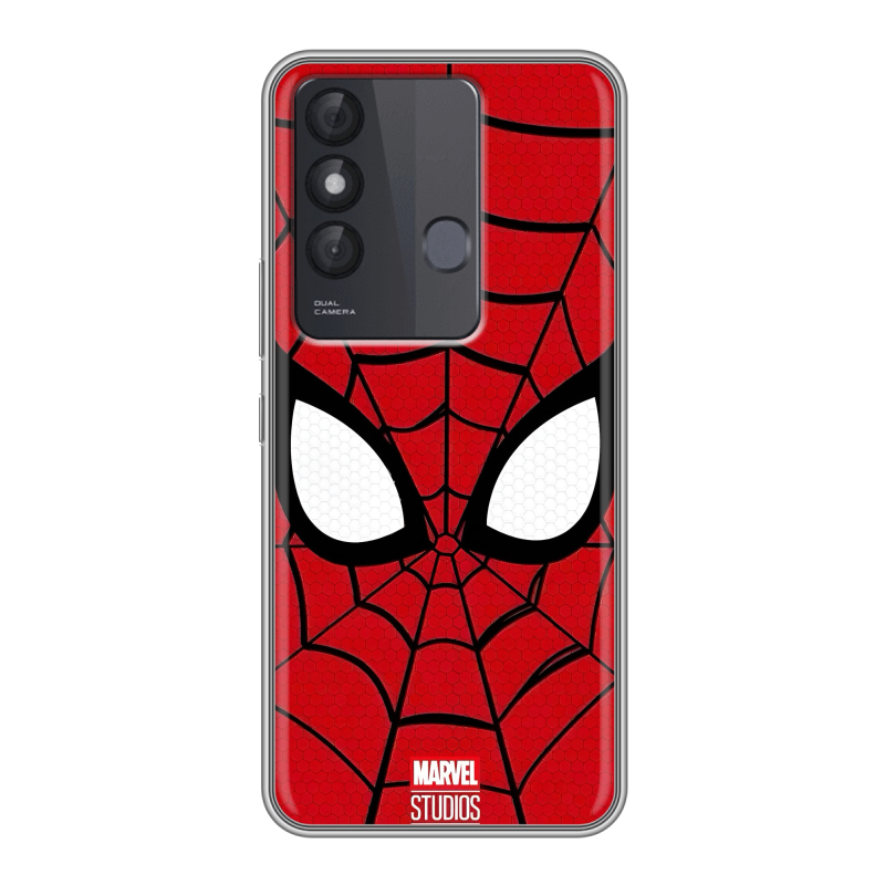 Силиконовый чехол на Itel Vision 3 Plus с принтом человек паук spiderman Силиконовый чехол на Itel Vision 3 Plus с принтом человек паук spiderman