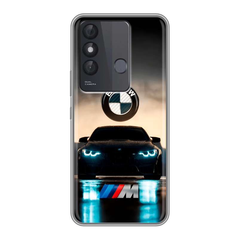 Силиконовый чехол на Itel Vision 3 Plus с принтом БМВ BMW Силиконовый чехол на Itel Vision 3 Plus с принтом БМВ BMW