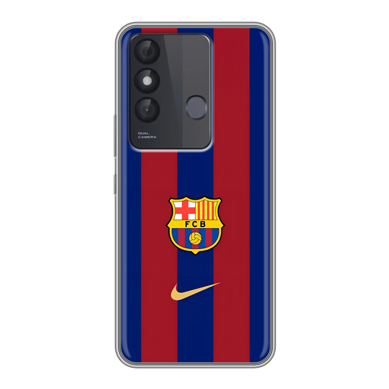 Силиконовый противоударный чехол на Itel Vision 3 Plus с принтом Барселона Barcelona Силиконовый противоударный чехол на Itel Vision 3 Plus с принтом Барселона Barcelona