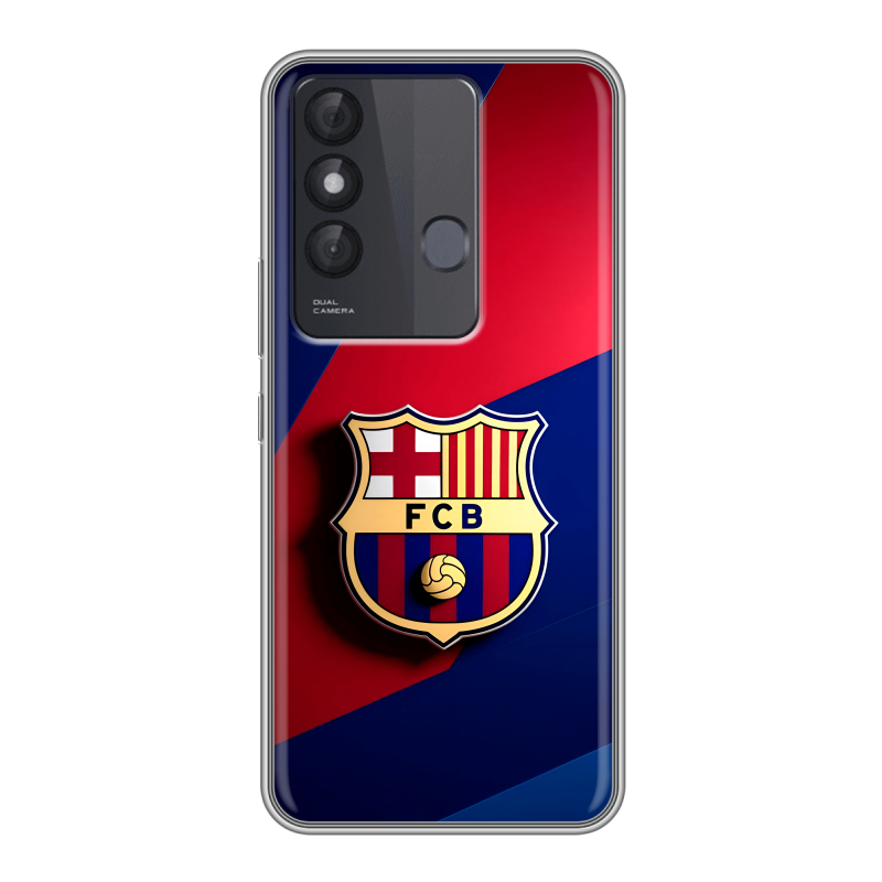 Силиконовый противоударный чехол на Itel Vision 3 Plus с принтом Барселона Barcelona Силиконовый противоударный чехол на Itel Vision 3 Plus с принтом Барселона Barcelona