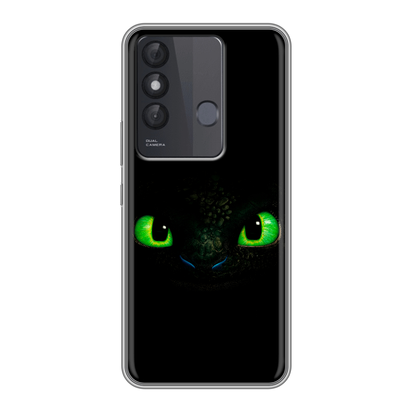 Силиконовый чехол на Itel Vision 3 Plus с принтом Как приручить дракона Силиконовый чехол на Itel Vision 3 Plus с принтом Как приручить дракона