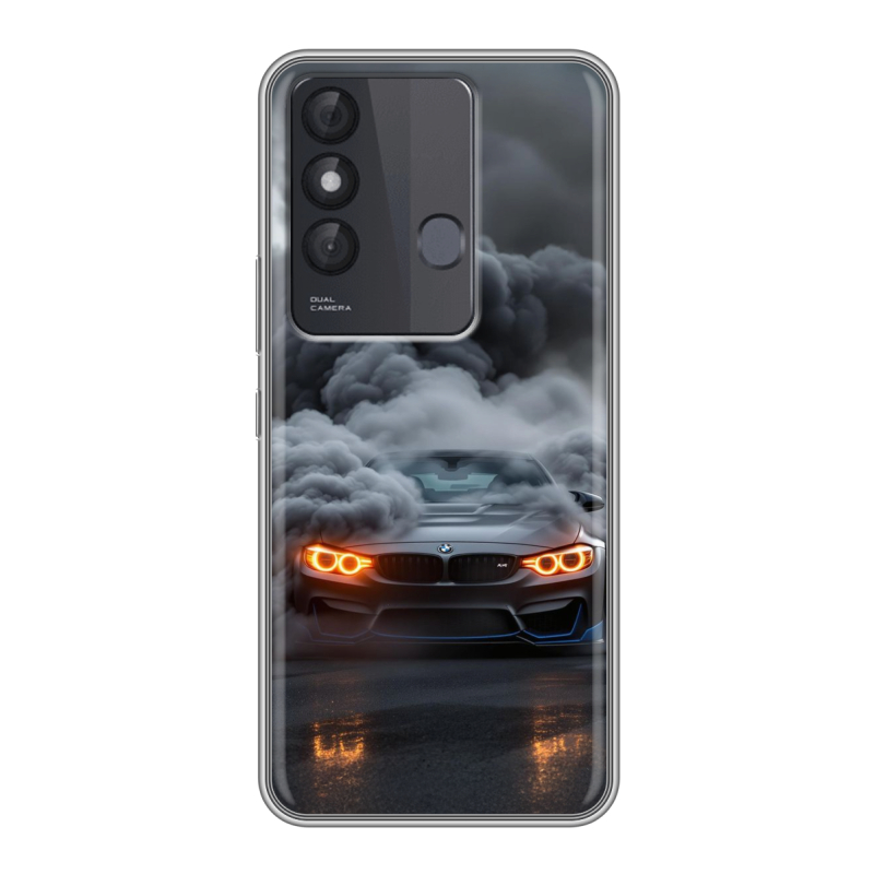 Силиконовый чехол на Itel Vision 3 Plus с принтом BMW БМВ Силиконовый чехол на Itel Vision 3 Plus с принтом BMW БМВ