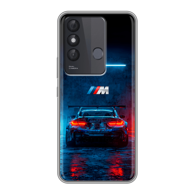 Силиконовый чехол на Itel Vision 3 Plus с принтом BMW БМВ Силиконовый чехол на Itel Vision 3 Plus с принтом BMW БМВ