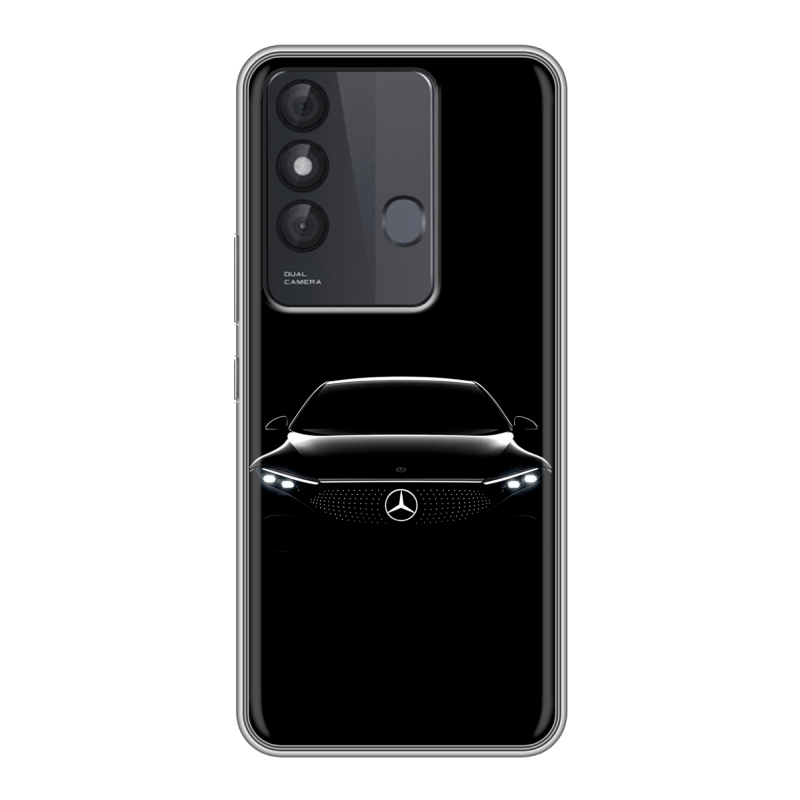 Силиконовый противоударный чехол на Itel Vision 3 Plus с принтом Mercedes Мерседес Силиконовый противоударный чехол на Itel Vision 3 Plus с принтом Mercedes Мерседес