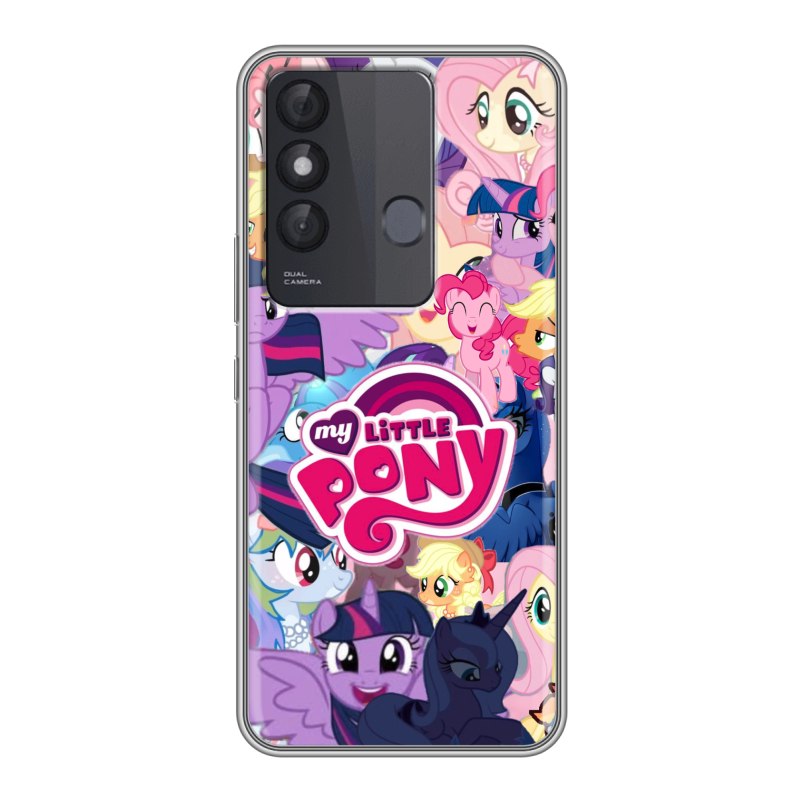 Силиконовый противоударный чехол на Itel Vision 3 Plus с принтом My little pony Дружба чудо Силиконовый противоударный чехол на Itel Vision 3 Plus с принтом My little pony Дружба чудо