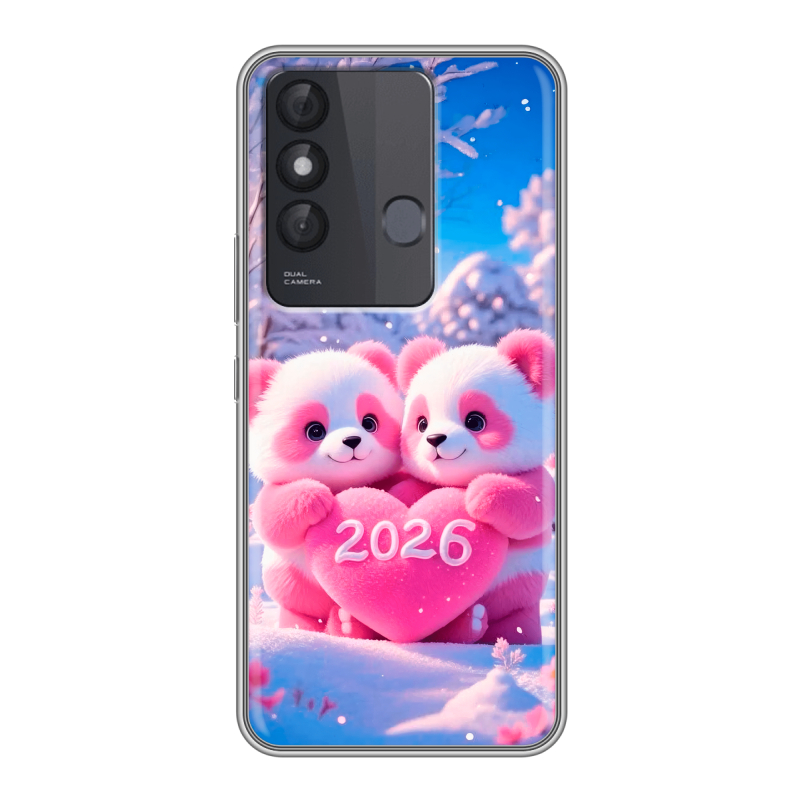 Силиконовый чехол на Itel Vision 3 Plus с принтом Новый год Силиконовый чехол на Itel Vision 3 Plus с принтом Новый год