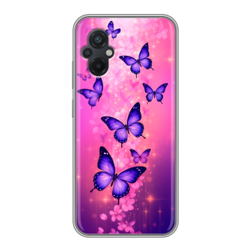 Силиконовый чехол на Xiaomi Poco M5 с принтом Бабочки Силиконовый чехол на Xiaomi Poco M5 с принтом Бабочки