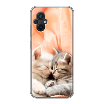 Силиконовый чехол на Xiaomi Poco M5 с принтом Котята Силиконовый чехол на Xiaomi Poco M5 с принтом Котята