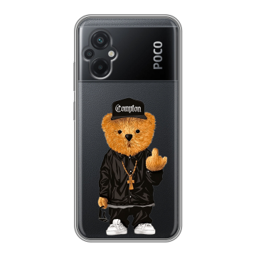 Силиконовый чехол на Xiaomi Poco M5 с принтом Мишка Силиконовый чехол на Xiaomi Poco M5 с принтом Мишка
