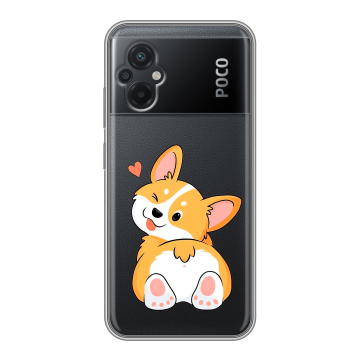Силиконовый чехол на Xiaomi Poco M5 с принтом Корги Силиконовый чехол на Xiaomi Poco M5 с принтом Корги