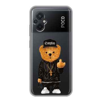 Силиконовый чехол на Xiaomi Poco M5 с принтом Плюшевый медведь Силиконовый чехол на Xiaomi Poco M5 с принтом Плюшевый медведь