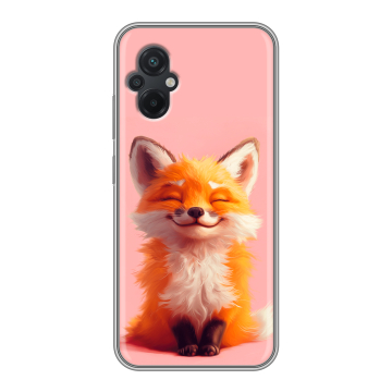 Силиконовый чехол на Xiaomi Poco M5 с принтом милая лиса Силиконовый чехол на Xiaomi Poco M5 с принтом милая лиса