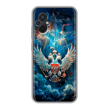 Силиконовый чехол на Xiaomi Poco M5 с принтом Герб флаг России Силиконовый чехол на Xiaomi Poco M5 с принтом Герб флаг России