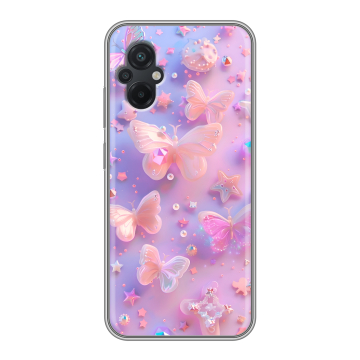 Силиконовый чехол на Xiaomi Poco M5 с принтом Бабочки Силиконовый чехол на Xiaomi Poco M5 с принтом Бабочки