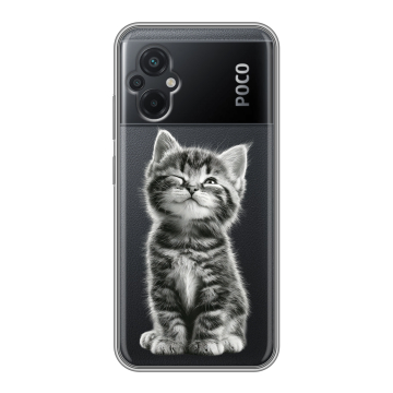 Силиконовый чехол на Xiaomi Poco M5 с принтом Котенок Силиконовый чехол на Xiaomi Poco M5 с принтом Котенок