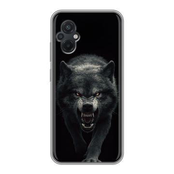 Силиконовый чехол на Xiaomi Poco M5 с принтом Волк Силиконовый чехол на Xiaomi Poco M5 с принтом Волк