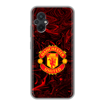 Силиконовый чехол на Xiaomi Poco M5 с принтом Manchester United
