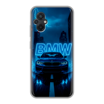 Силиконовый чехол на Xiaomi Poco M5 с принтом BMW БМВ Силиконовый чехол на Xiaomi Poco M5 с принтом BMW БМВ