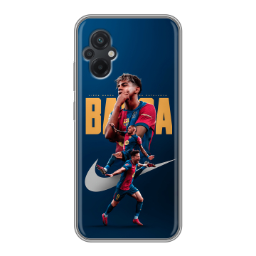 Силиконовый чехол на Xiaomi Poco M5 с принтом Барселона Barca Yamal Силиконовый чехол на Xiaomi Poco M5 с принтом Барселона Barca Yamal