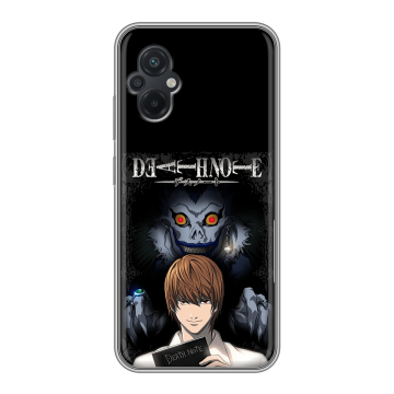 Силиконовый чехол на Xiaomi Poco M5 с принтом Death note Тетрадь смерти
