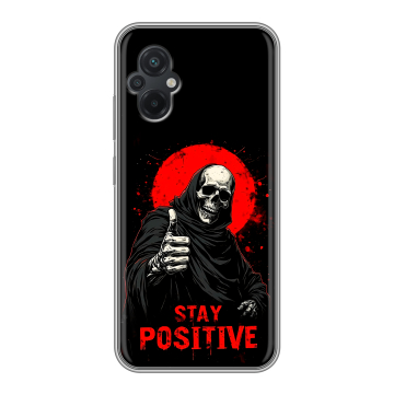 Силиконовый чехол на Xiaomi Poco M5 с принтом смешной скелет