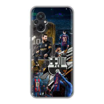 Силиконовый чехол на Xiaomi Poco M5 с принтом Messi Barcelona Силиконовый чехол на Xiaomi Poco M5 с принтом Messi Barcelona