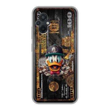 Силиконовый чехол на Xiaomi Poco M5 с принтом Дональд Дак Доллар Силиконовый чехол на Xiaomi Poco M5 с принтом Дональд Дак Доллар