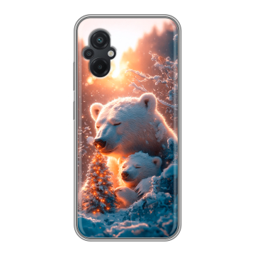 Силиконовый чехол на Xiaomi Poco M5 с принтом Новый год