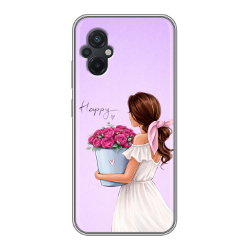 Силиконовый чехол на Xiaomi Poco M5 с принтом женский Силиконовый чехол на Xiaomi Poco M5 с принтом женский