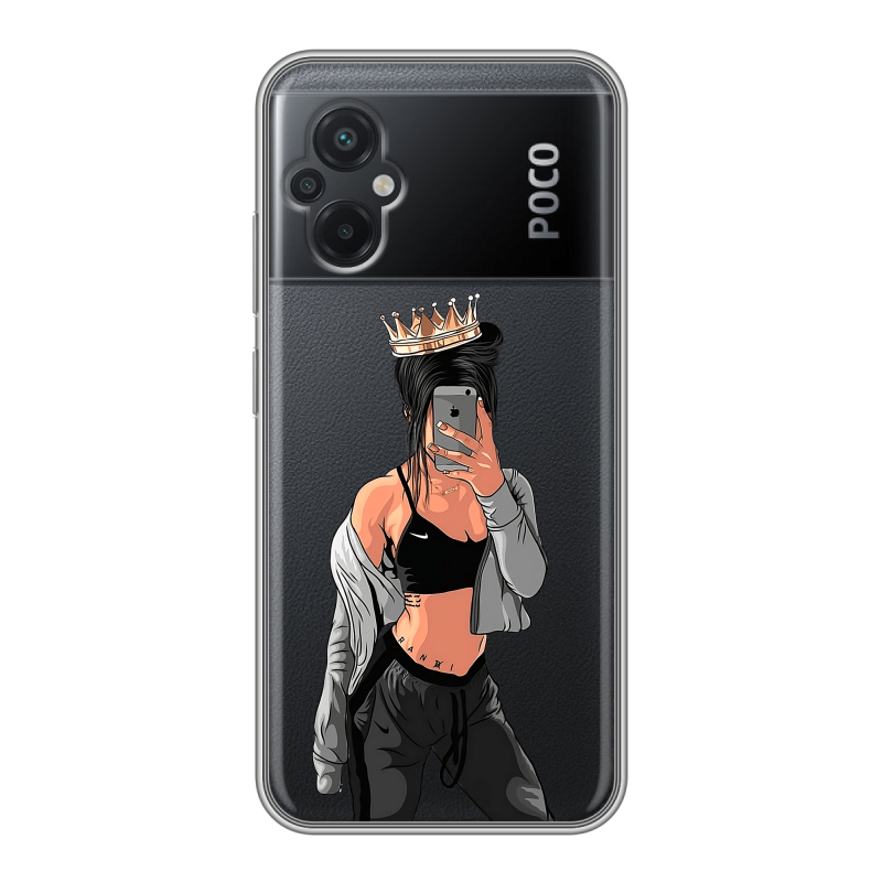 Силиконовый противоударный чехол на Xiaomi Poco M5 с принтом Женские принты Силиконовый противоударный чехол на Xiaomi Poco M5 с принтом Женские принты