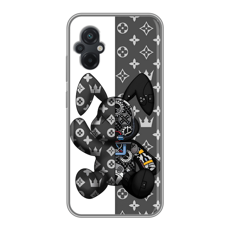 Силиконовый чехол на Xiaomi Poco M5 с принтом Луи робот Силиконовый чехол на Xiaomi Poco M5 с принтом Луи робот