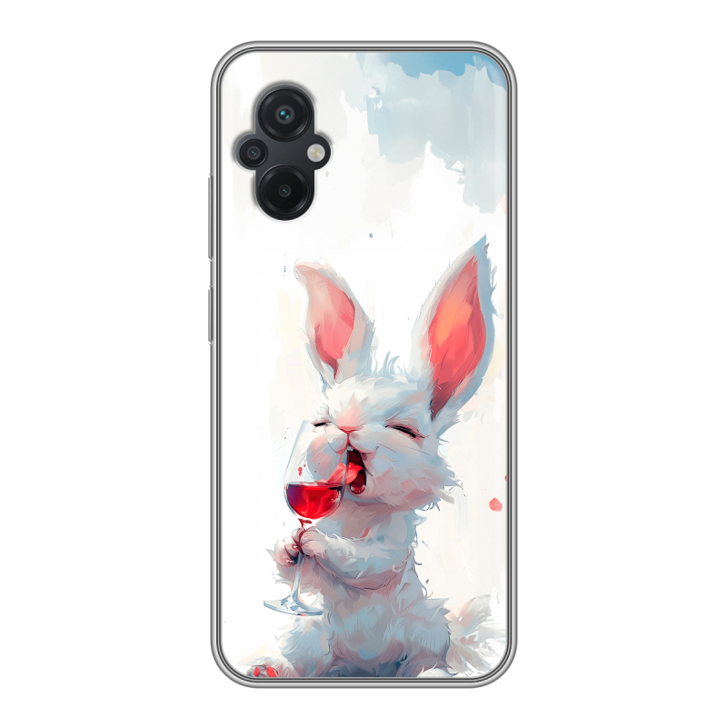 Силиконовый чехол на Xiaomi Poco M5 с принтом кролик зайчик Силиконовый чехол на Xiaomi Poco M5 с принтом кролик зайчик