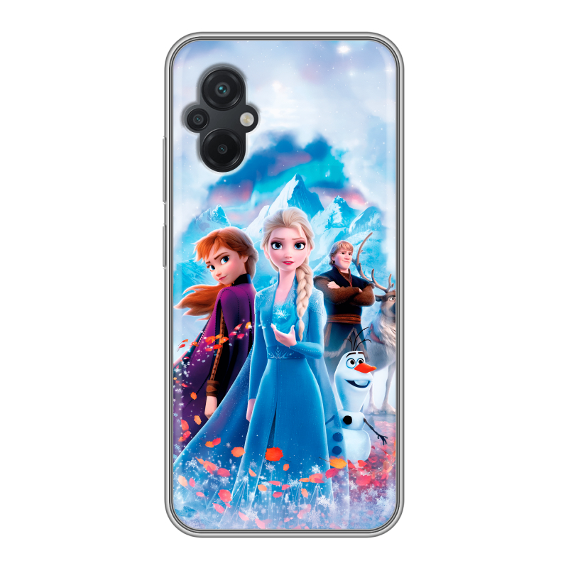 Силиконовый чехол на Xiaomi Poco M5 с принтом Холодное сердце Frozen Силиконовый чехол на Xiaomi Poco M5 с принтом Холодное сердце Frozen