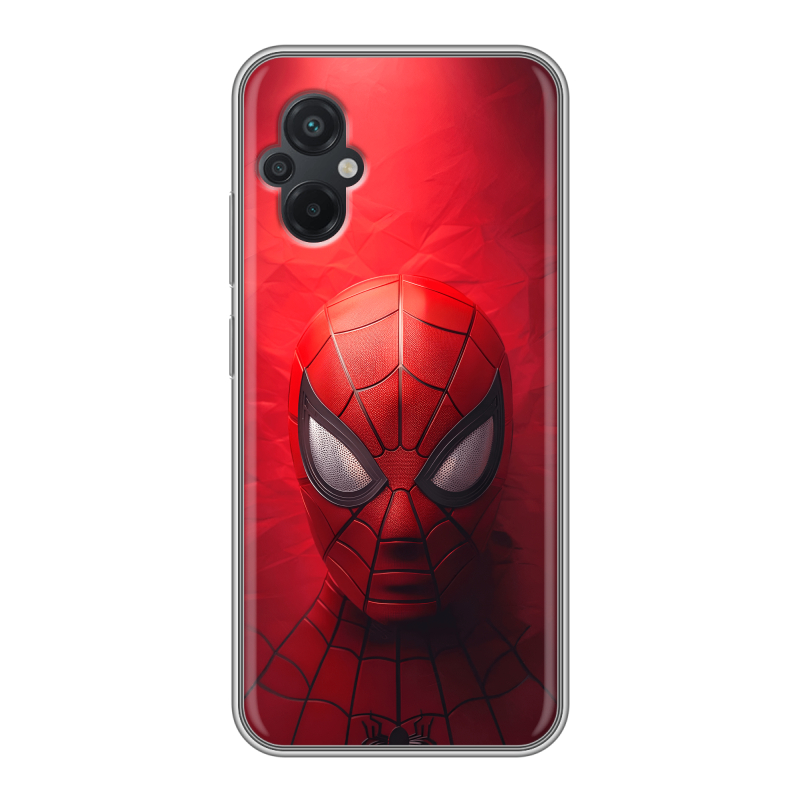 Силиконовый чехол на Xiaomi Poco M5 с принтом Spiderman Человек паук Силиконовый чехол на Xiaomi Poco M5 с принтом Spiderman Человек паук